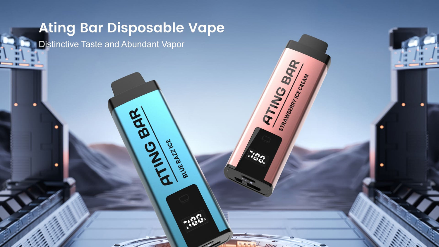 Ating Bar’s DF70 disposable vape with vibrant flavor options